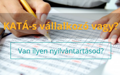 KATÁ-s bevételek nyilvántartása